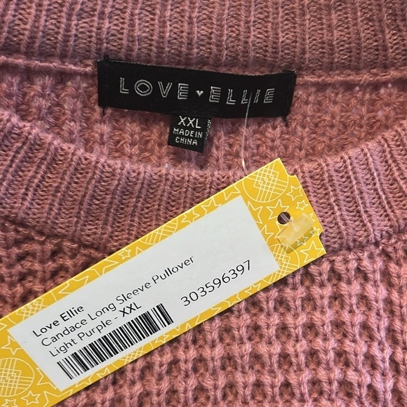🆕 Love Ellie - Long Sleeve pullover sweater - girls size XXL.  Pink - Picture 4 of 13